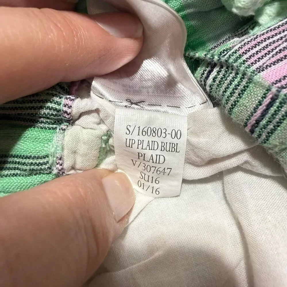 babyGap Toddler Green Pink Plaid Bubble Shorts 4 Years